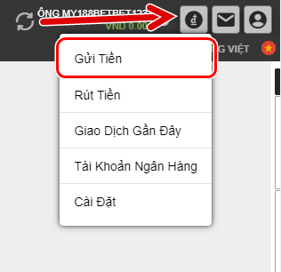 Vào mục gửi tiền