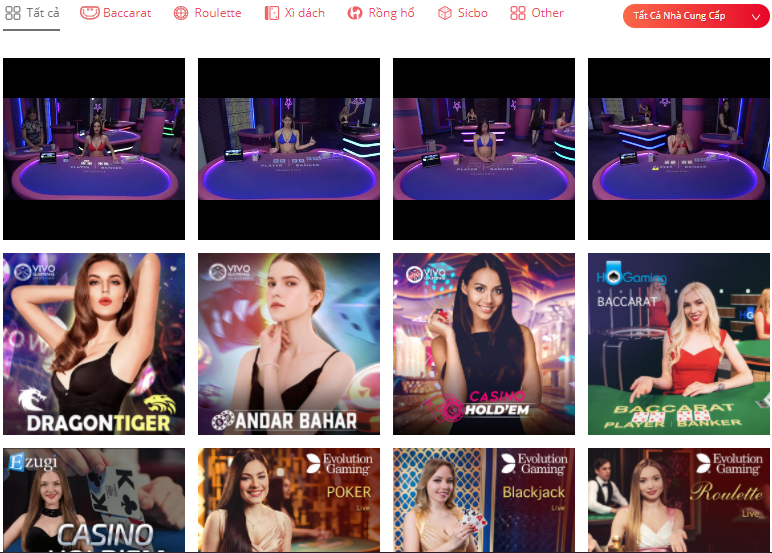 Sảnh live Casino