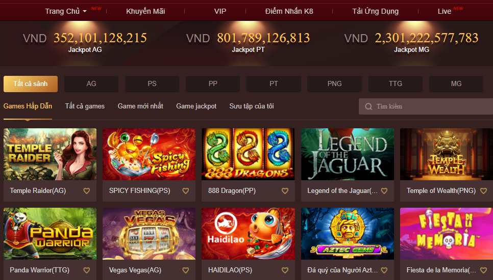 Sảnh Slot nổ hũ