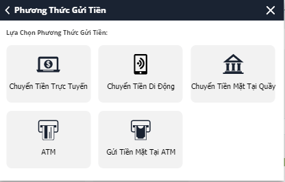 Chọn hình thức nạp