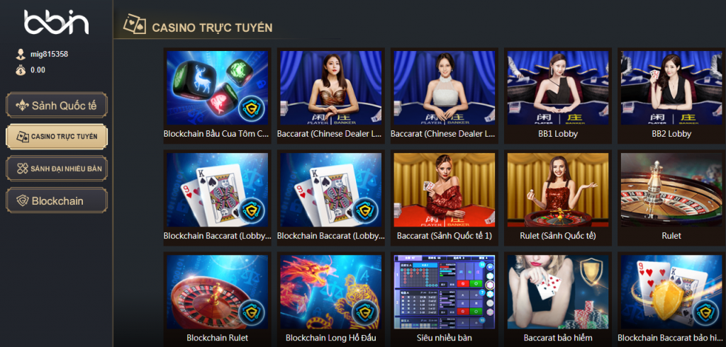 hệ thống Live Casino đa dạng