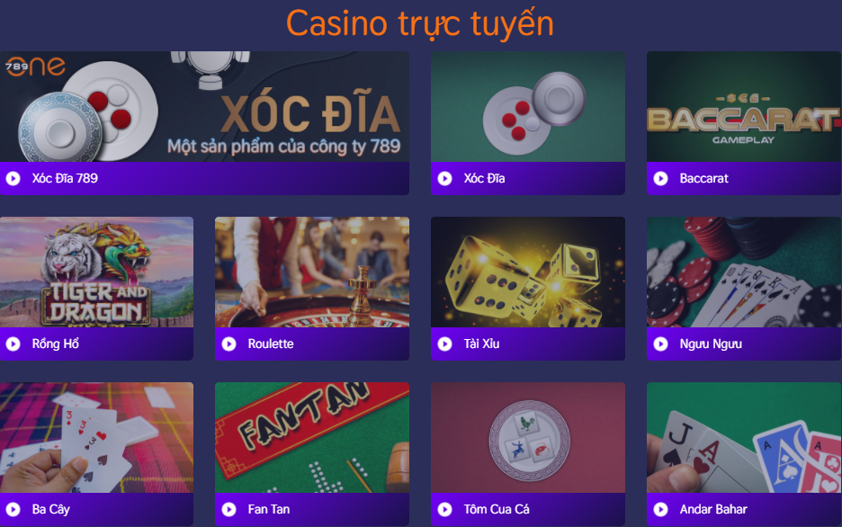 Hệ thống trò chơi Casino tại LD789