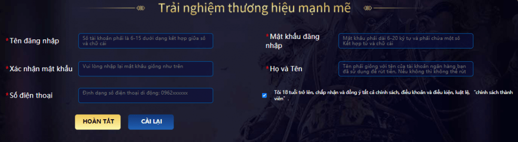 Đăng ký vào QH88 nhanh chóng, dễ dàng