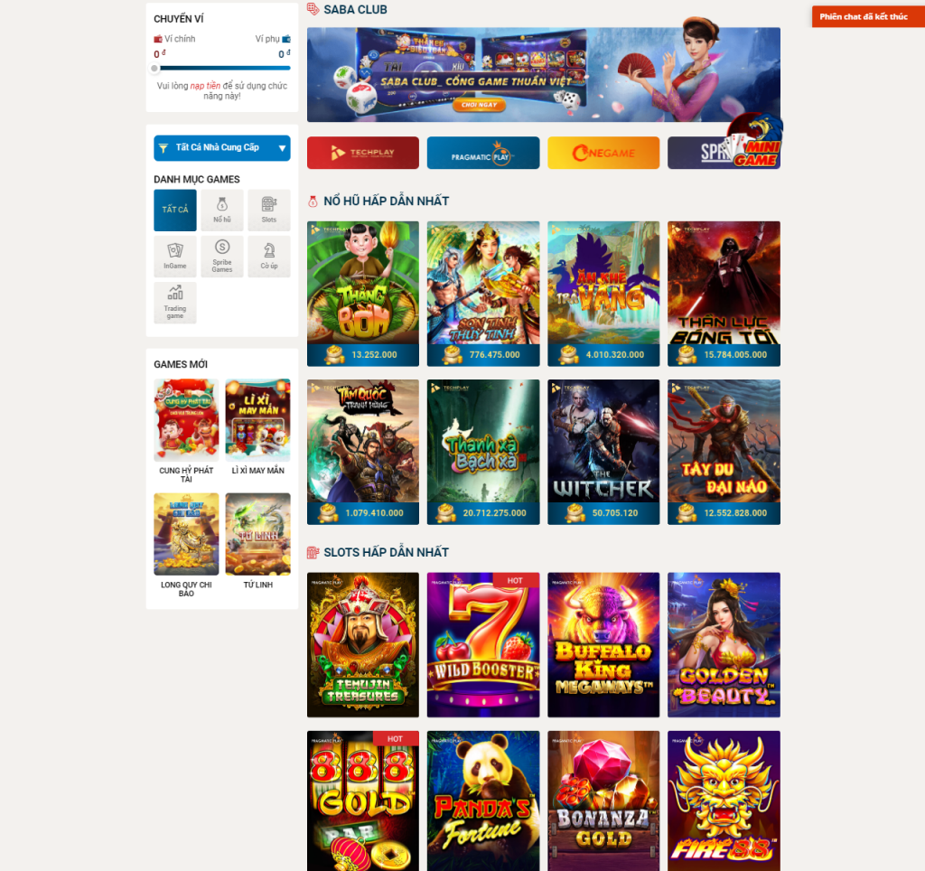 Cổng Game Slot, nổ hũ, ingame