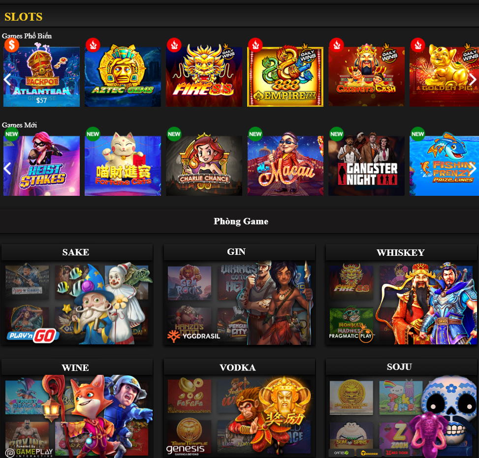 Kho giải trí Slots game