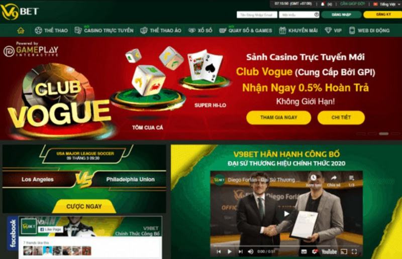 Những khuyến mãi hấp dẫn tại nhà cái V9Bet