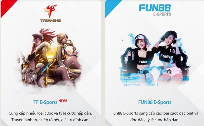 ESports là một thể loại nhận được sự đầu tư cực lớn của nhà cái Fun88