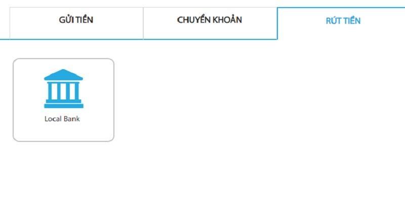 Hiện tại Fun88 chỉ hỗ trợ một phương thức rút tiền là rút về ngân hàng nội địa