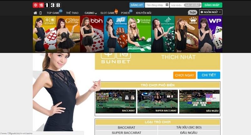 Sòng Casino trực tuyến của nhà cái uy tín 138Bet 