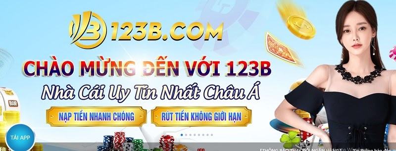 Giao diện màn hình chính của nhà cái 123B