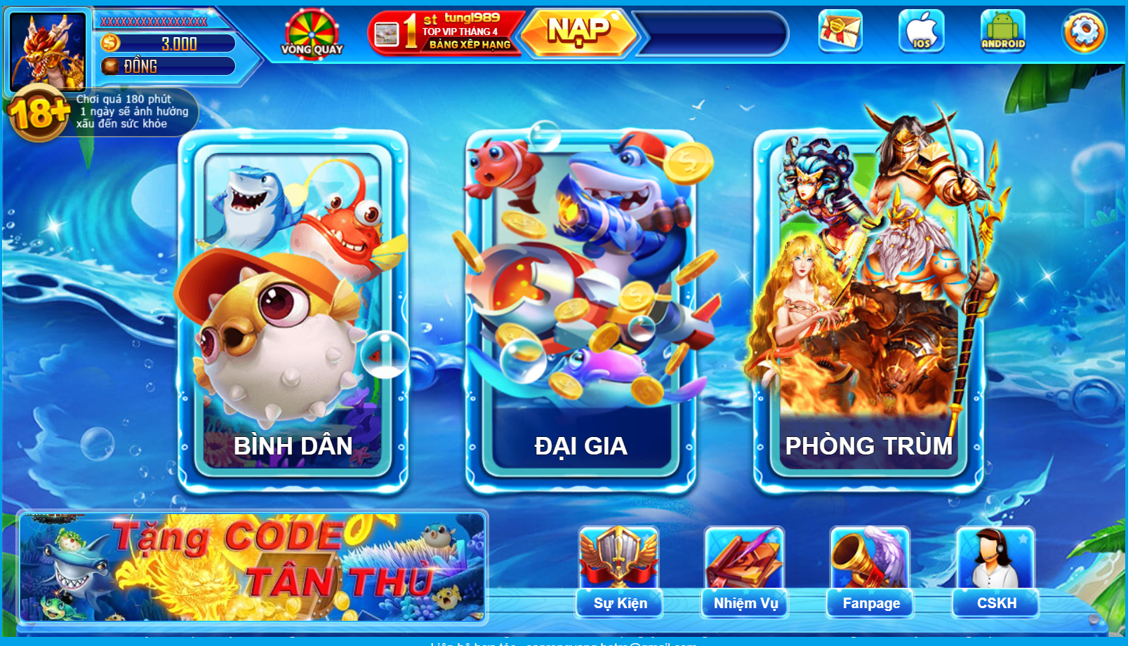 3 1 - Sanrongvang - Game đổi thưởng đỉnh cao, bắn cá cực cuốn