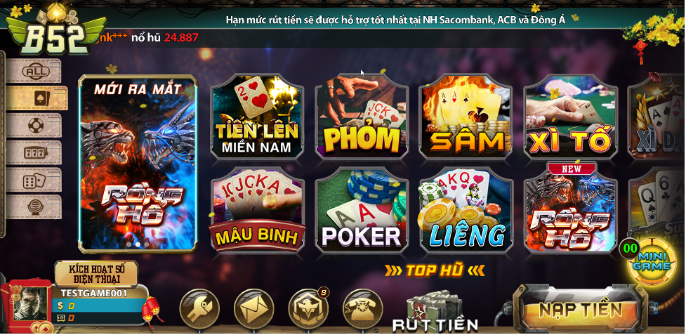 giao dien game b52 - B52 club - Đẳng cấp game bài đổi thưởng bom tấn