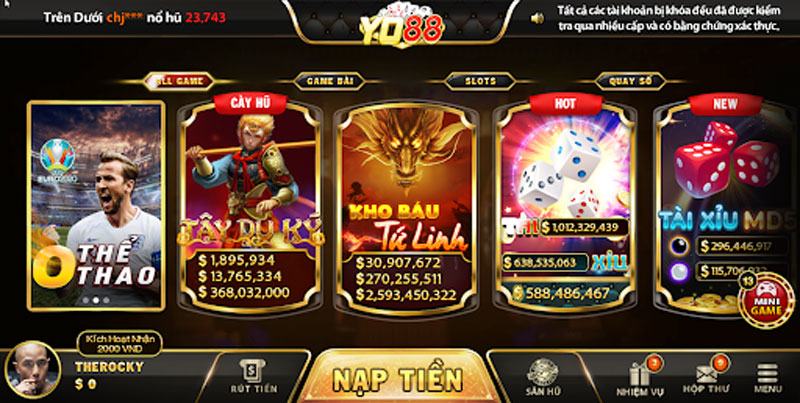 giao dien game tai yo88 - Yo88: Game bài đổi thưởng tiền thật uy tín 2021