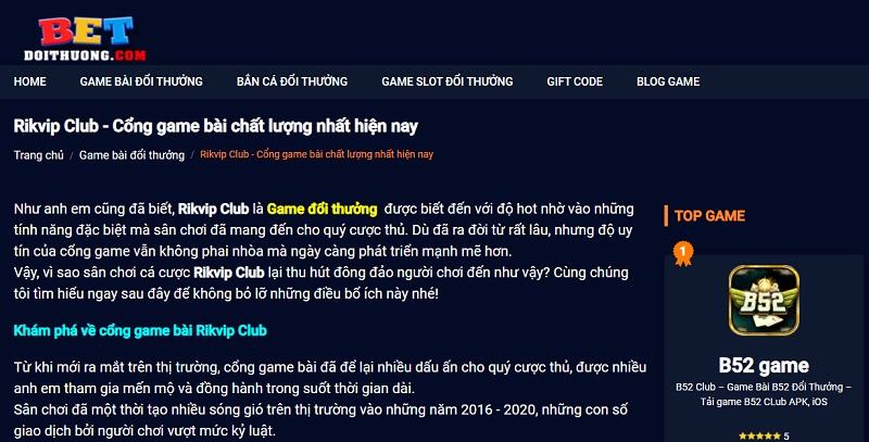 Website review Betdoithuong.com - Nơi gửi gắm niềm tin của cược thủ