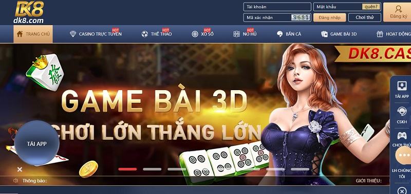 DK8 - Sòng bạc casino đỉnh cao và chuyên nghiệp