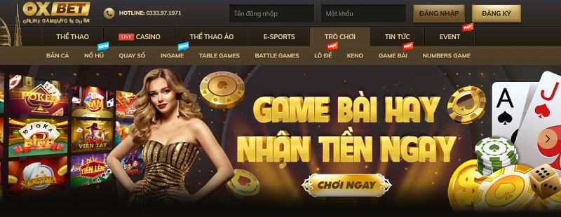 OxBet - Top 1 nhà cái trực tuyến nhiều người chơi