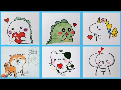 Vẽ hình icon cute siêu dễ thương ♥️♥️ Anh Bin Origami Tutorials