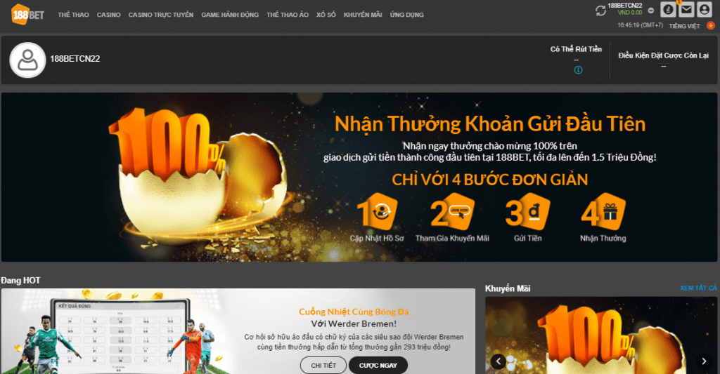 Chơi BONG69 tại nhà cái 188BET