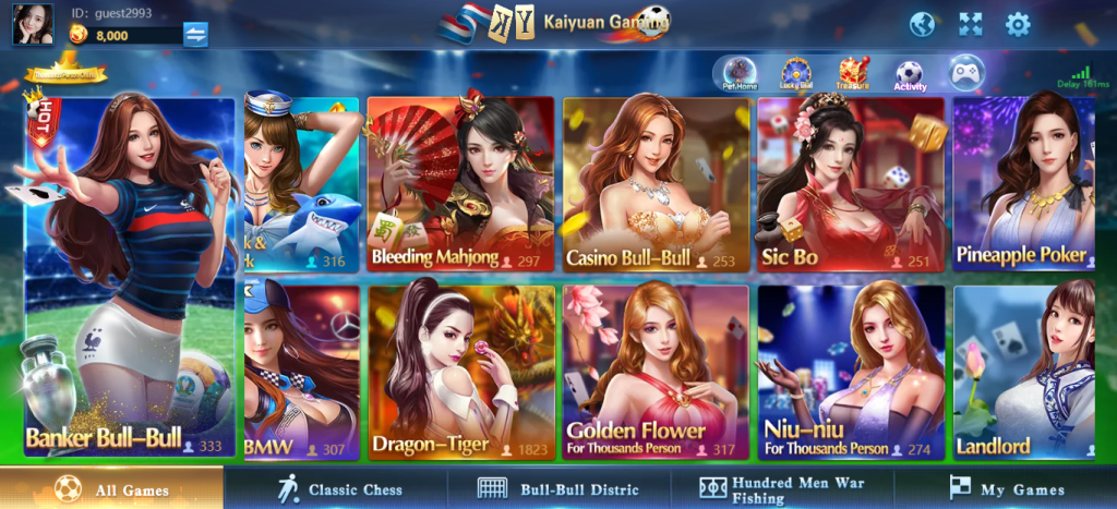 Sảnh chơi Game 3D - Đánh bài online