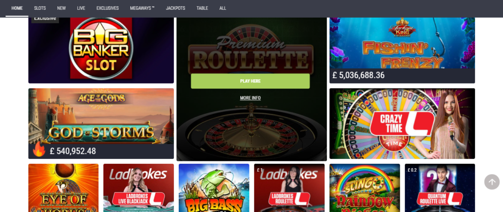 Sảnh chơi Gaming tại Ladbrokes