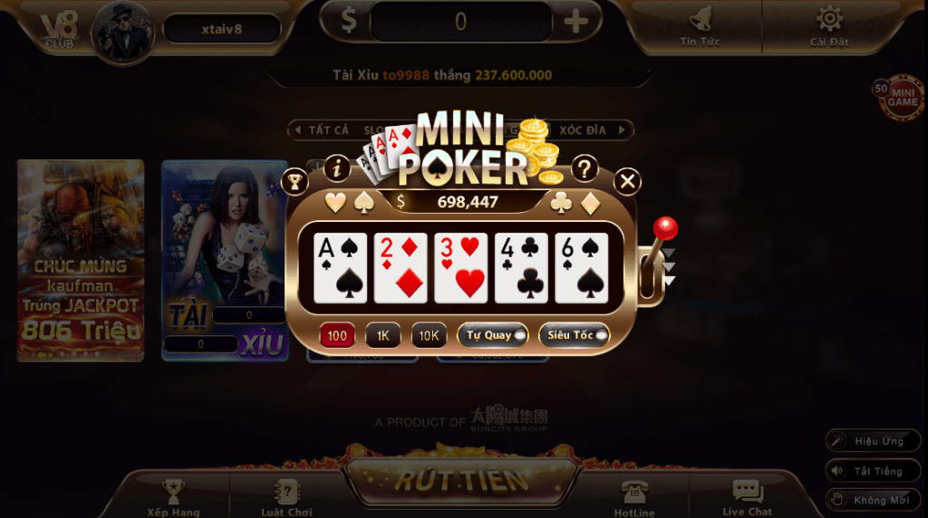 Sảnh chơi Mini games - Mini Poker tại May Club