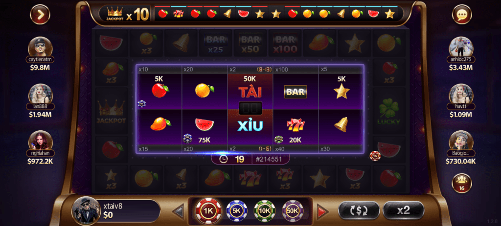 Sảnh chơi game xèng 777 Bar