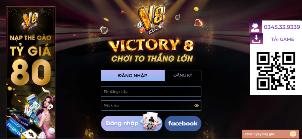 Hệ thống cổng game V8 Club