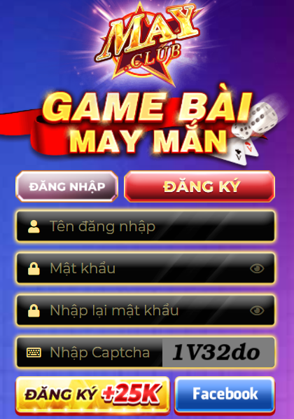 Đăng ký tài khoản game May Club