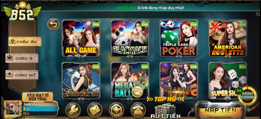 Nền tảng live Casino quốc tế chất lượng cao