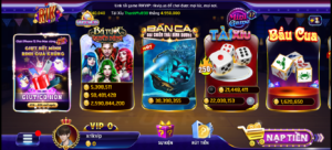 Giao diện cổng game đánh bài đổi thưởng RikVip