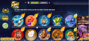 Giao diện cổng game bài quốc tế  King Fun