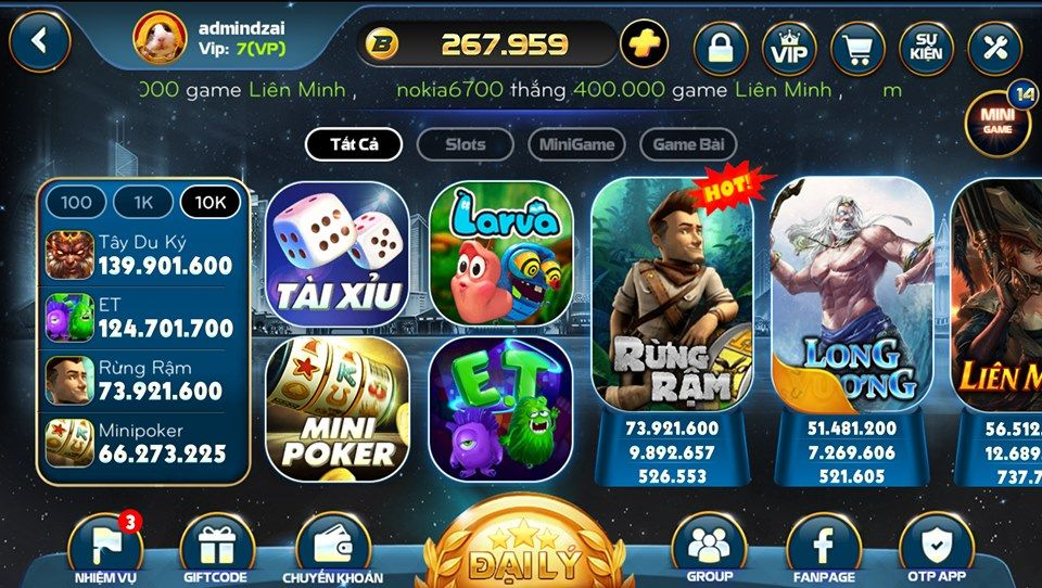 Giao diện cổng game đánh bài đổi thưởng Big Club