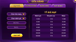 Hướng dẫn cách nạp tiền vào cổng game Giauto Club mới nhất