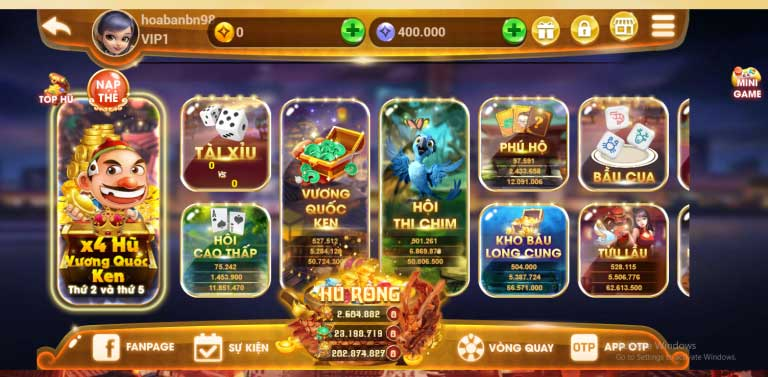 Nền tảng game máy xèng nổ hũ tại MonClub