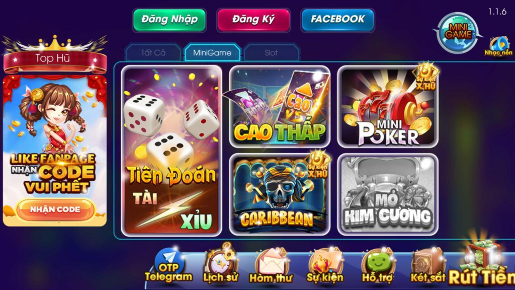 Sảnh chơi mini games - trò chơi dân gian tại Lộc 86