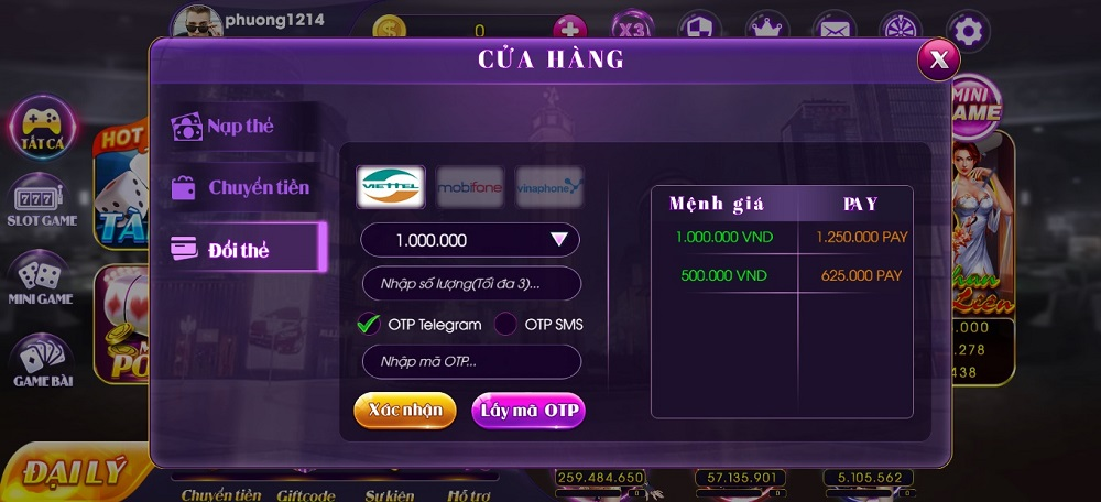 Hướng dẫn đổi thưởng tại cổng game VPay88