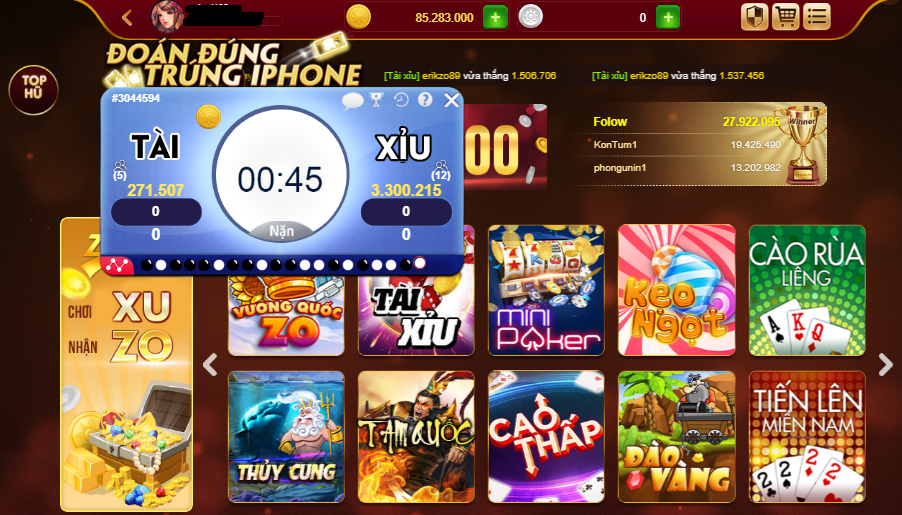 Kho game giải trí mini đa thể loại tại ZoVip