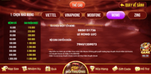 Nhận thông tin chuyển tiền vào cổng game Nổ Hũ 79