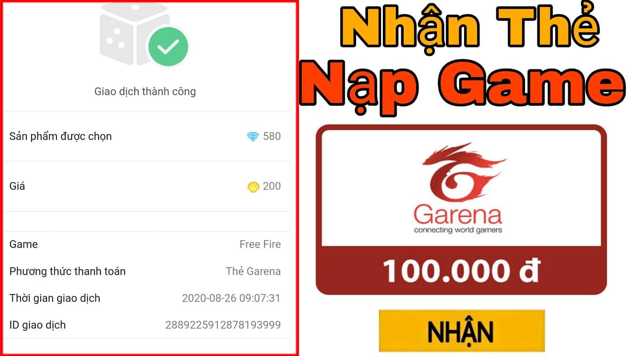 Hình Ảnh Card Garena 100k