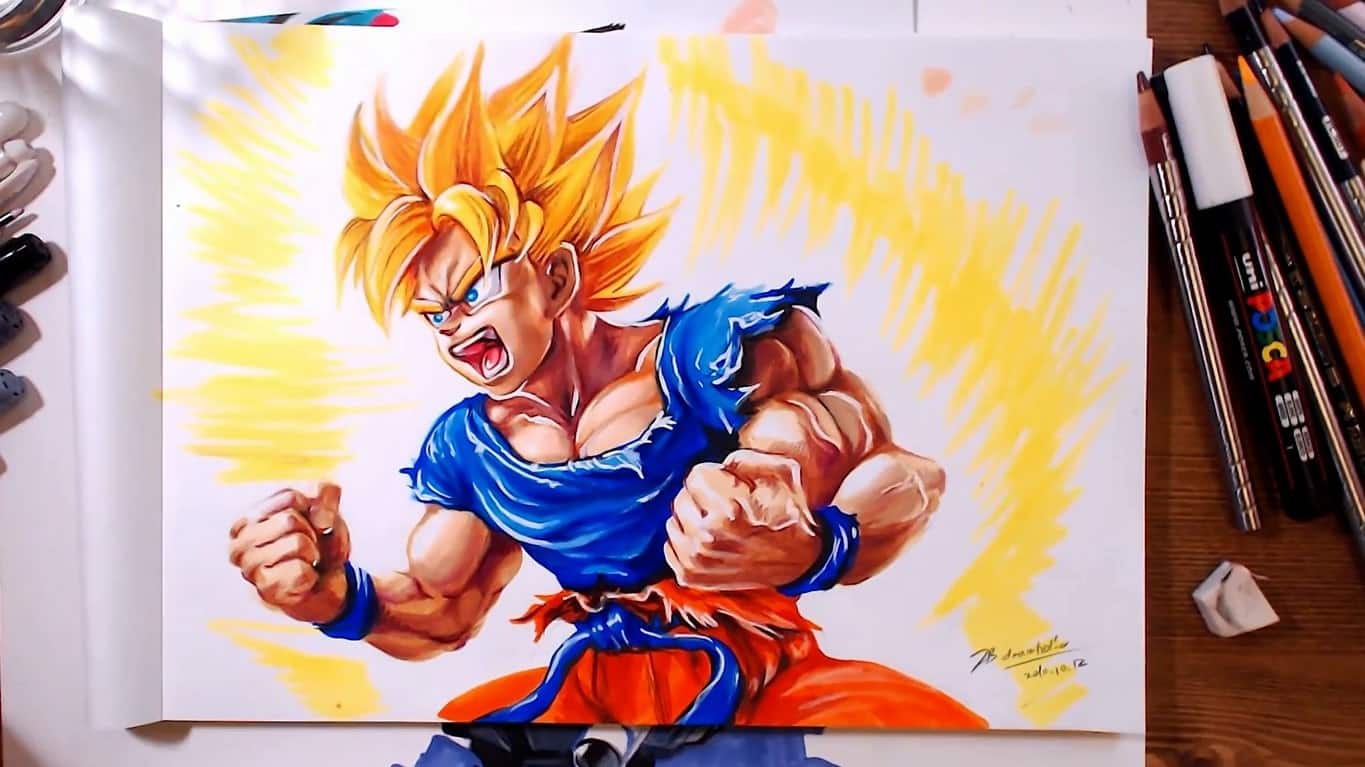 Hình Ảnh Songoku Dễ Vẽ sinh động nhất