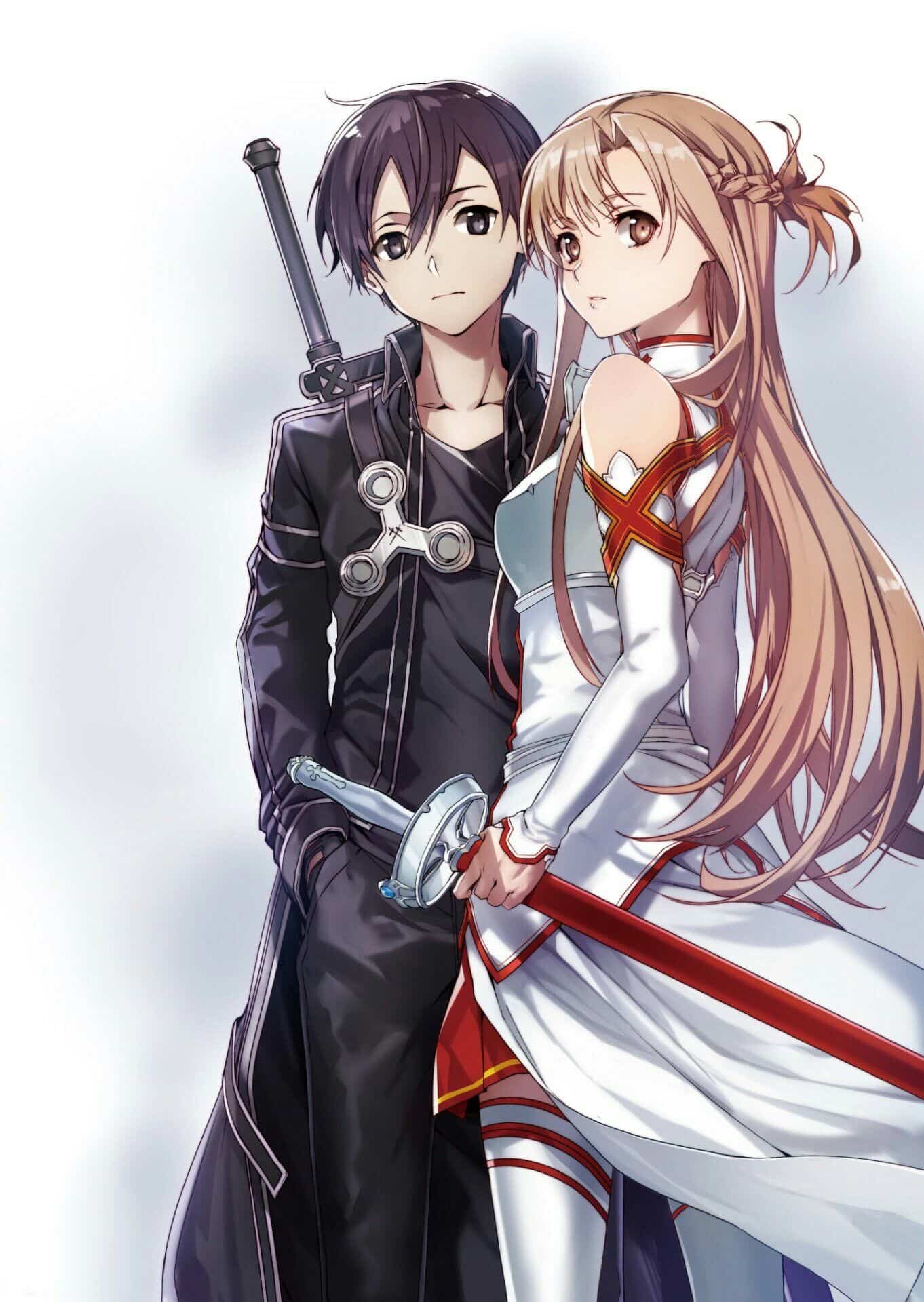 Hình Anime Kirito và Asuna 4k chất lượng cao