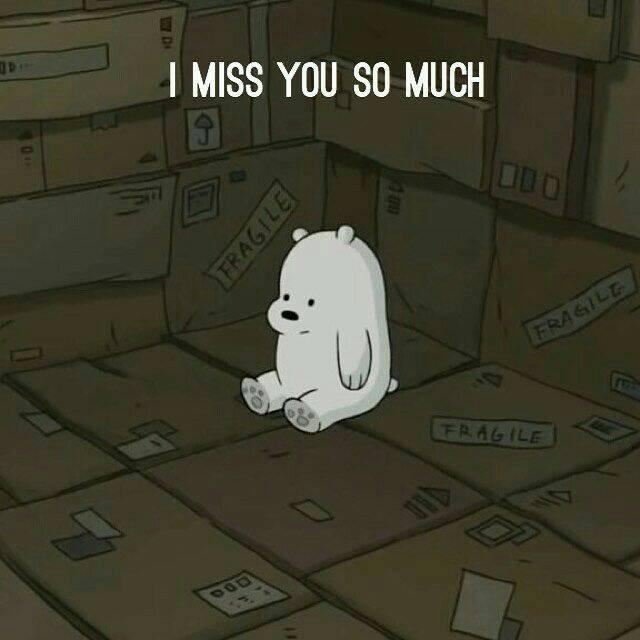 Hình Buồn Hoạt Hình Gấu I miss you