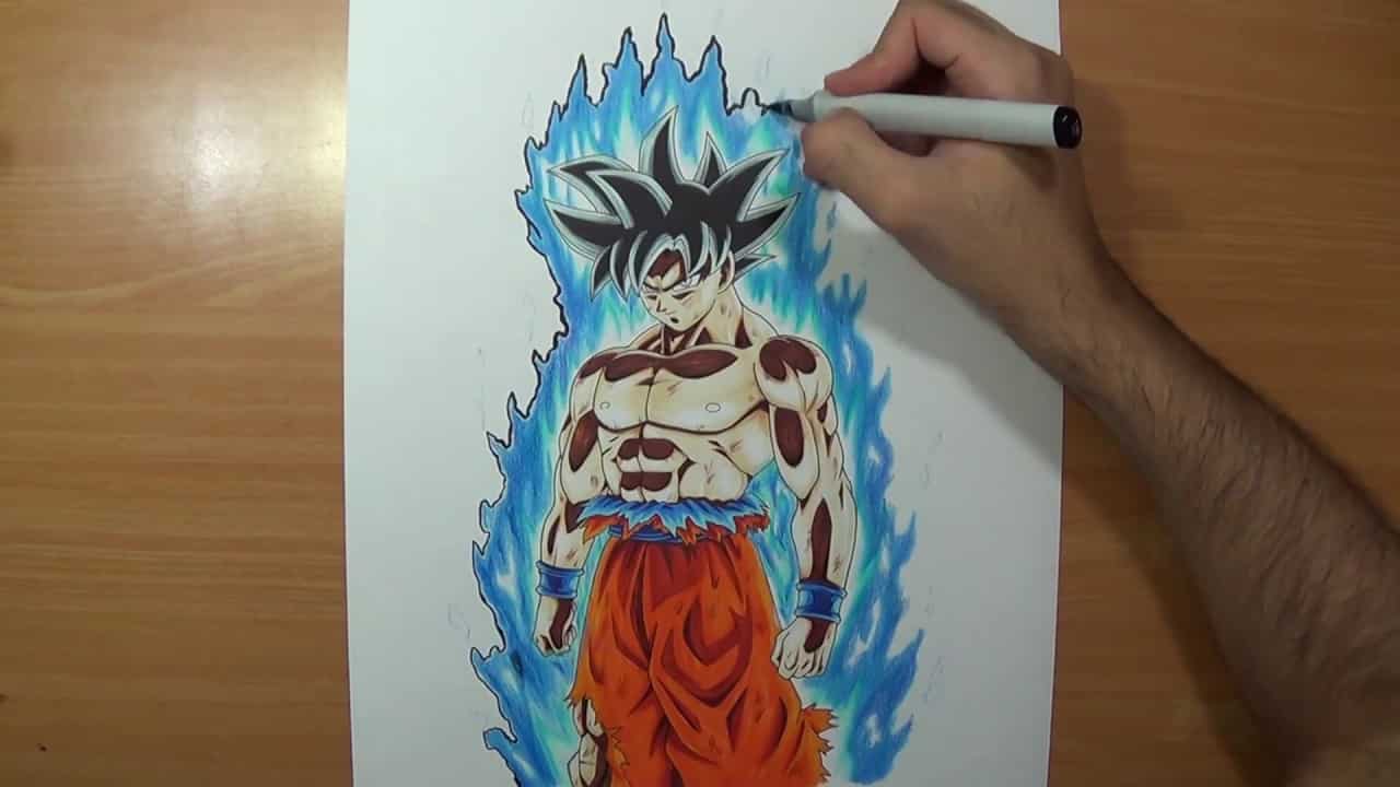 Hình Vẽ Goku Ultra Instinct vô cùng độc đáo