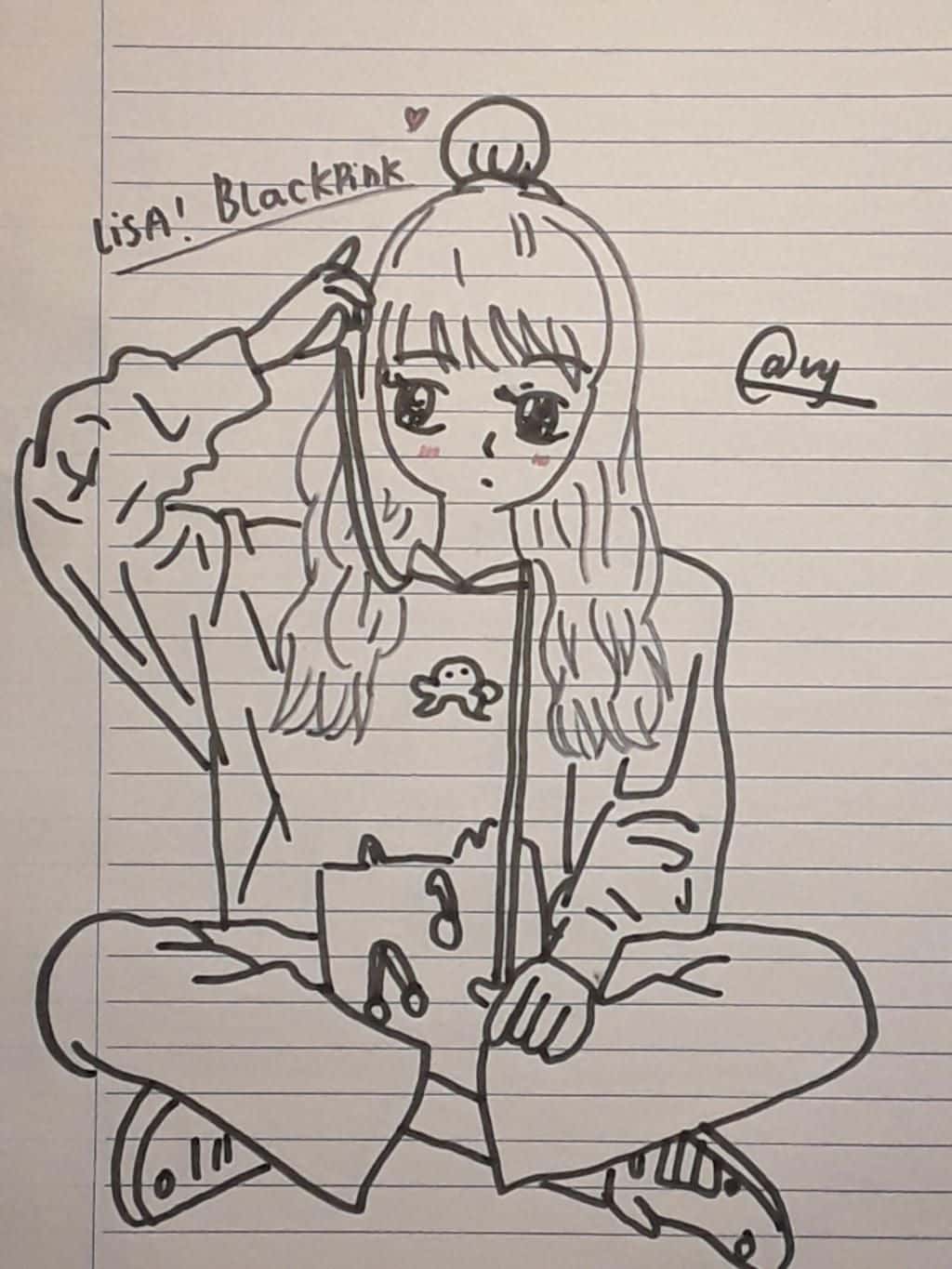 Hình Vẽ Lisa Black Pink Chibi cute