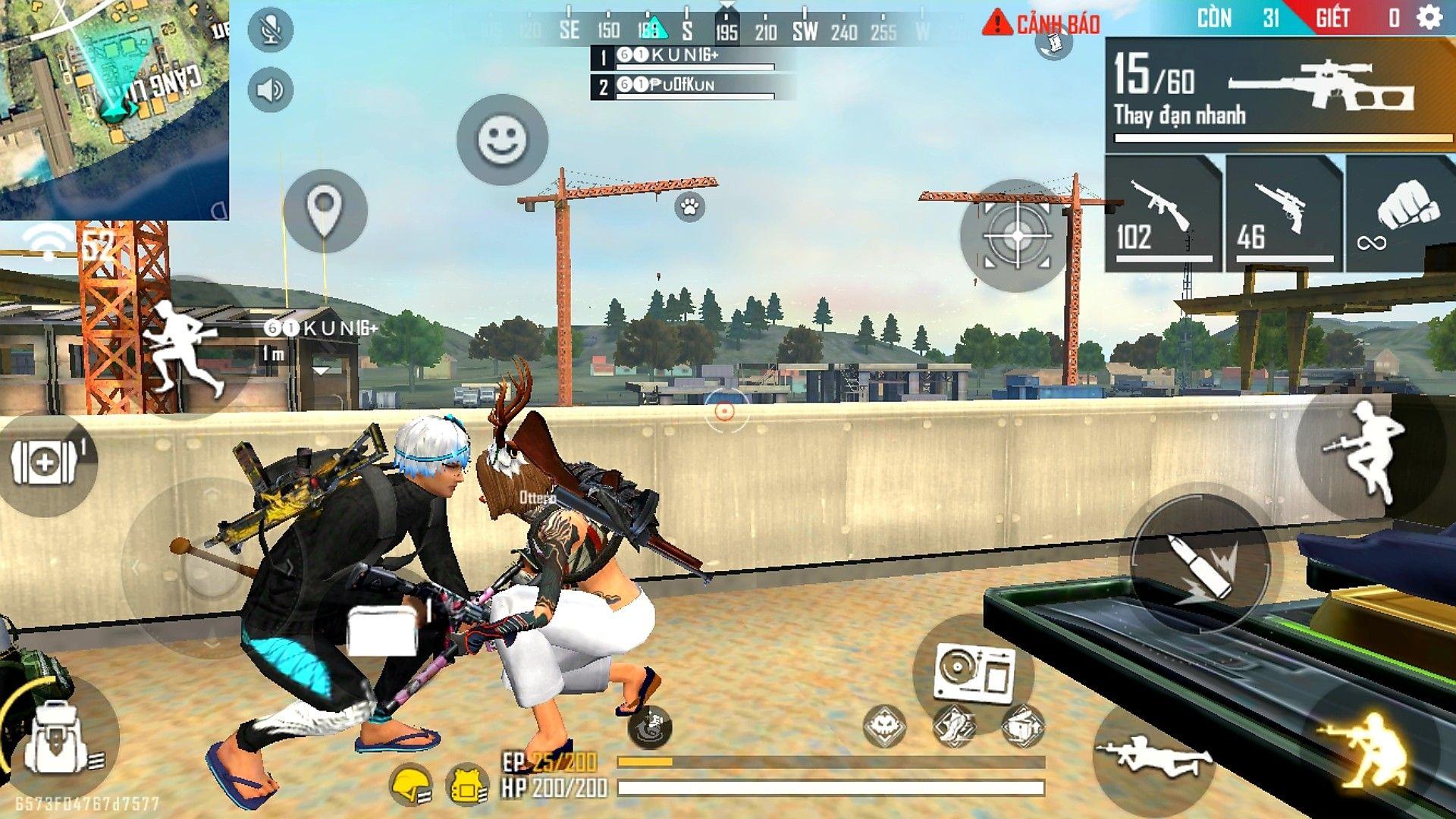 Hình tình yêu lãng mạn trong game Free Fire