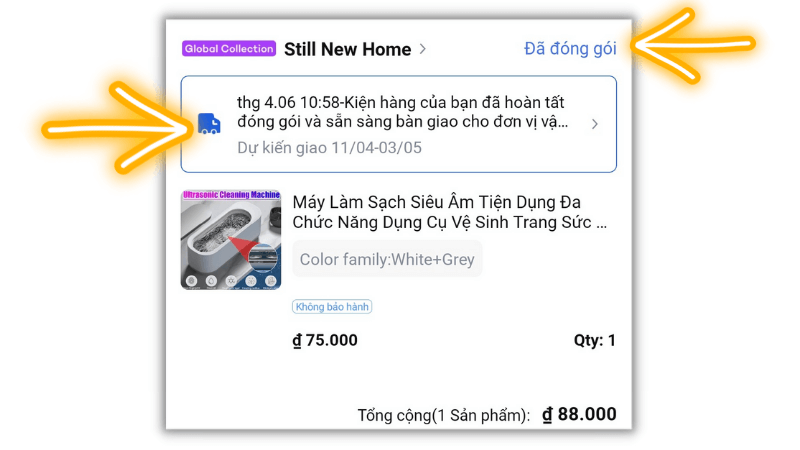 cách kiểm tra đơn hàng lazada