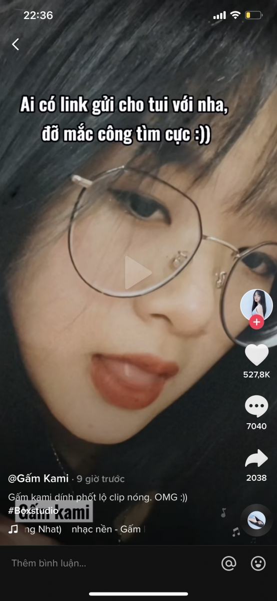 Clip hồng gấm kami tiktok 12p link full HD Không che