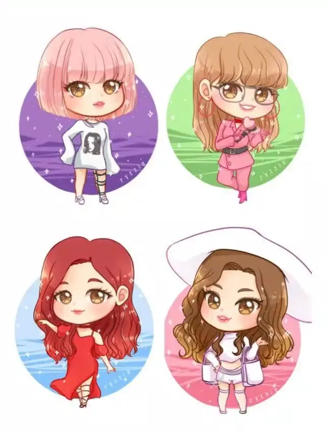 Hình nền chibi BLACKPINK cute (Ảnh: Internet)