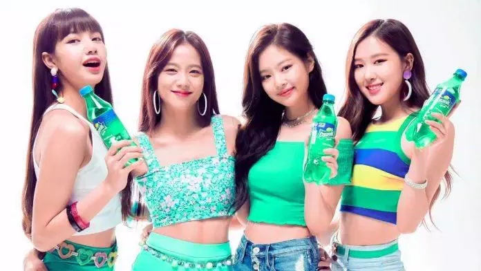 Hình nền BLACKPINK quảng cáo Sprite (Ảnh: Internet)