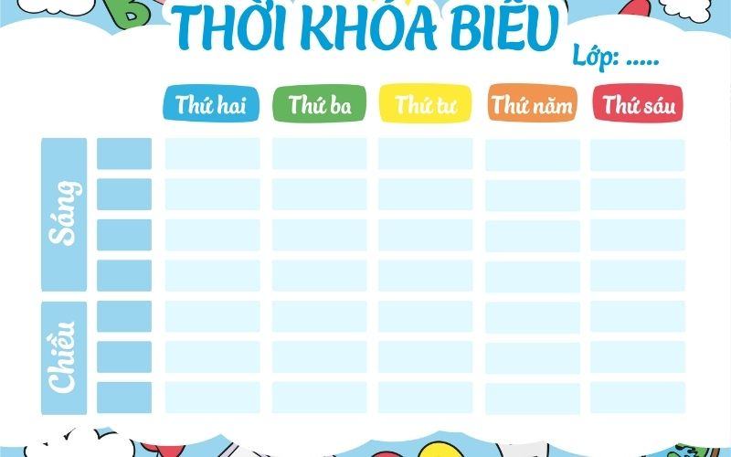 Cách trang trí thời khóa biểu trên Word